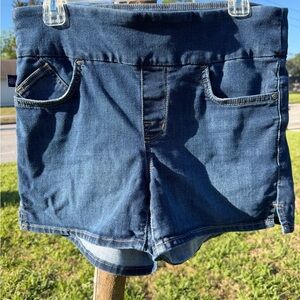 Rock & Republic Dark Blue High-Waist Denim Shorts